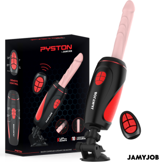 JAMYJOB PYSTON BASE MASTURBADOR AUTOMATICO CON DILDO CONTROL REMOTO
