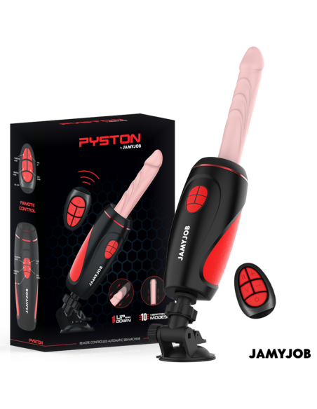 JAMYJOB PYSTON BASE MASTURBADOR AUTOMATICO CON DILDO CONTROL REMOTO