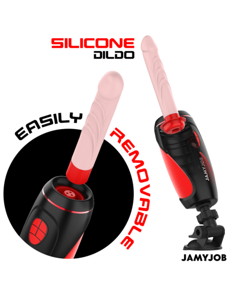 JAMYJOB PYSTON BASE MASTURBADOR AUTOMATICO CON DILDO CONTROL REMOTO
