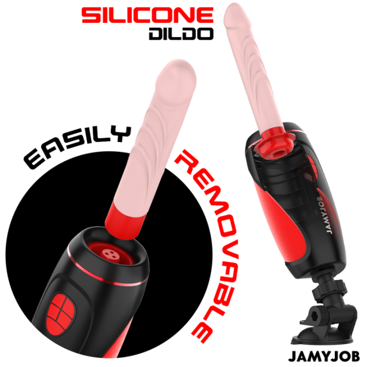 JAMYJOB PYSTON BASE MASTURBADOR AUTOMATICO CON DILDO CONTROL REMOTO