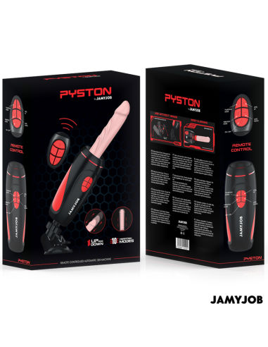 JAMYJOB PYSTON BASE MASTURBADOR AUTOMATICO CON DILDO CONTROL REMOTO