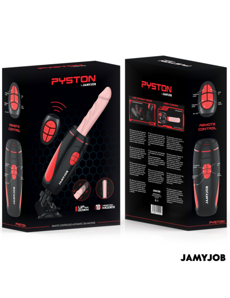 JAMYJOB PYSTON BASE MASTURBADOR AUTOMATICO CON DILDO CONTROL REMOTO