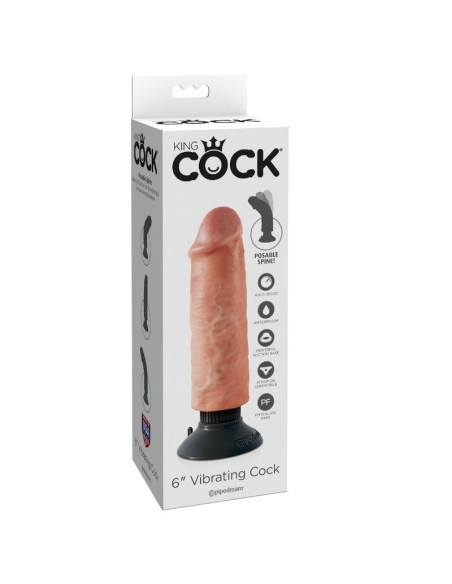 KING COCK DILDO VIBRADOR 1524 CM NATURAL KING COCK DILDO VIBRADOR 1524 CM NATURAL