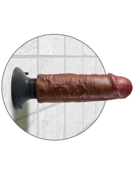 KING COCK DILDO VIBRADOR MARRON 1524 CM KING COCK DILDO VIBRADOR MARRON 1524 CM