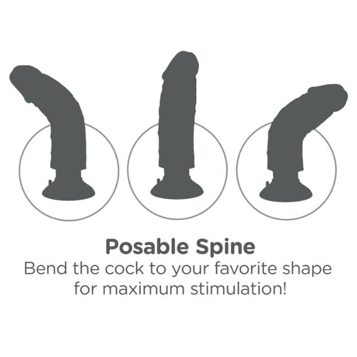 KING COCK DILDO VIBRADOR MARRON 1524 CM