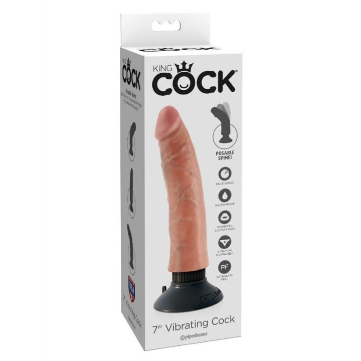 KING COCK DILDO VIBRADOR 1778 CM NATURAL
