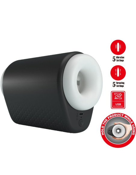 PRETTY LOVE DJ GIRL MASTURBADOR MASCULINO CON VIBRACIAN 5 CONFIGURACIONES NEGRO
