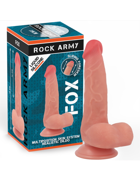 ROCKARMY FOX DILDO REALISTA DDUAL DENSITY LIQUID SILICONE 19 CM O 32 CM