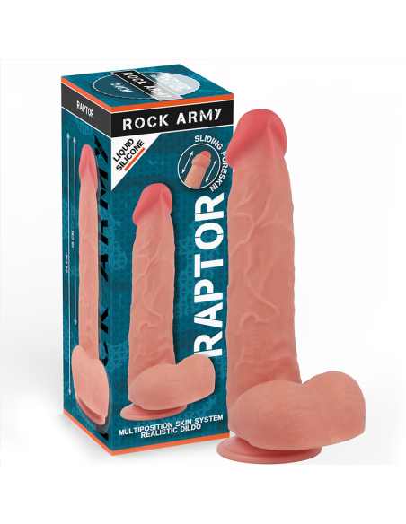 ROCKARMY RAPTOR DILDO REALISTA DUAL DENSITY LIQUID SILICONE 24 CM O 44 CM