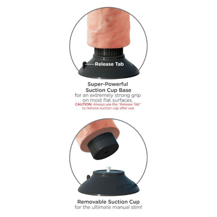 KING COCK DILDO VIBRADOR CON TESTICULOS 255 CM COLOR NATURAL