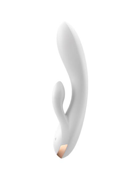 SATISFYER DOUBLE FLEX VIBRADOR APP BLANCO