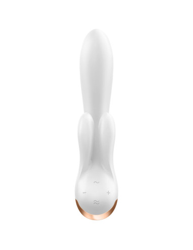 SATISFYER DOUBLE FLEX VIBRADOR APP BLANCO