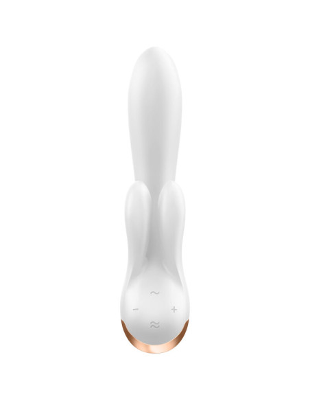 SATISFYER DOUBLE FLEX VIBRADOR APP BLANCO