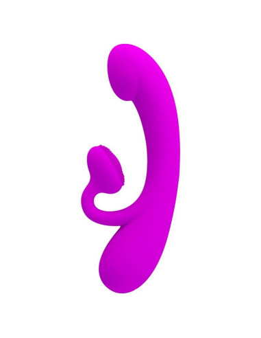 PRETTY LOVE SINCERE VIBRADOR Y ONDAS ESTIMULADORAS DE CLITORIS SILICONA MORADO