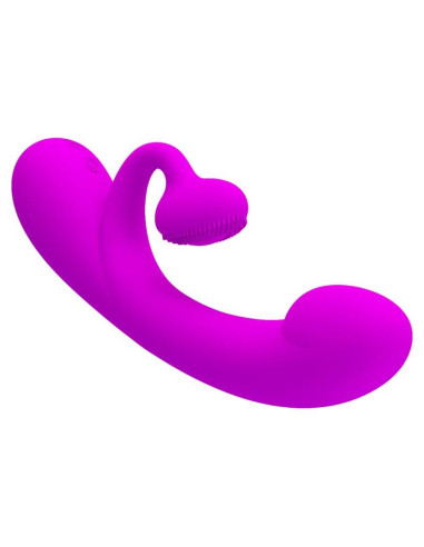 PRETTY LOVE SINCERE VIBRADOR Y ONDAS ESTIMULADORAS DE CLITORIS SILICONA MORADO