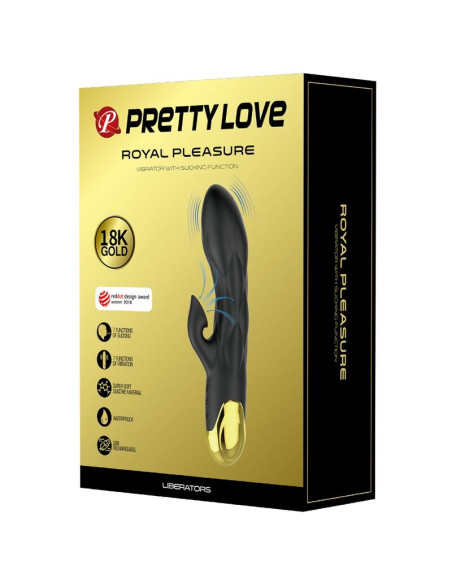 PRETTY LOVE VIBRADOR DE LUJO BANADO EN ORO RECARGABLE NEGRO PRETTY LOVE VIBRADOR DE LUJO BANADO EN ORO RECARGABLE NEGRO