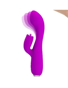 PRETTY LOVE GLORIA VIBRADOR CONEJO RECARGABLE IMPERMEABLE MORADO 2