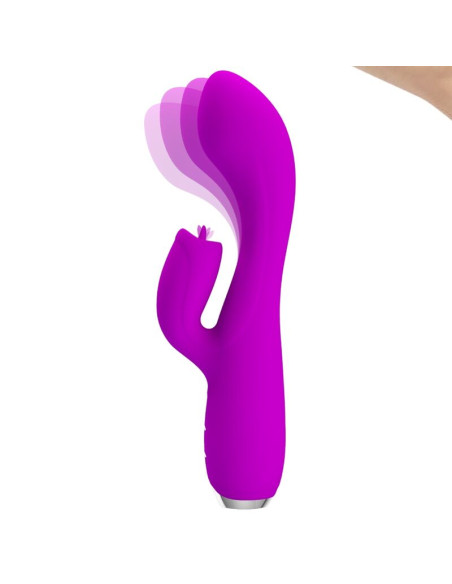 PRETTY LOVE GLORIA VIBRADOR CONEJO RECARGABLE IMPERMEABLE MORADO PRETTY LOVE GLORIA VIBRADOR CONEJO RECARGABLE IMPERMEABLE MORADO