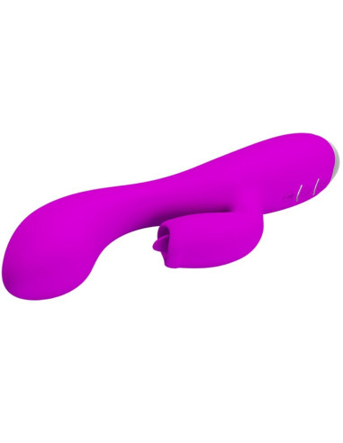 PRETTY LOVE GLORIA VIBRADOR CONEJO RECARGABLE IMPERMEABLE MORADO