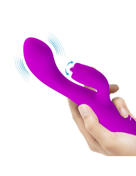 PRETTY LOVE GLORIA VIBRADOR CONEJO RECARGABLE IMPERMEABLE MORADO PRETTY LOVE GLORIA VIBRADOR CONEJO RECARGABLE IMPERMEABLE MORADO