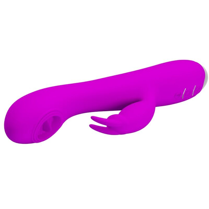 PRETTY LOVE RACHEL VIBRADOR RECARGABLE CON ONDAS ESTIMULADORAS MORADO