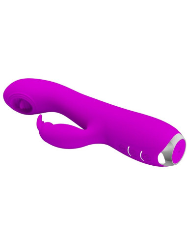 PRETTY LOVE RACHEL VIBRADOR RECARGABLE CON ONDAS ESTIMULADORAS MORADO