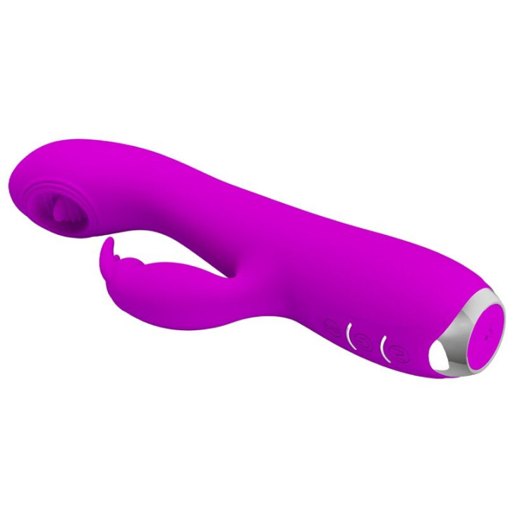 PRETTY LOVE RACHEL VIBRADOR RECARGABLE CON ONDAS ESTIMULADORAS MORADO