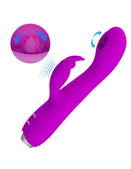 PRETTY LOVE RACHEL VIBRADOR RECARGABLE CON ONDAS ESTIMULADORAS MORADO PRETTY LOVE RACHEL VIBRADOR RECARGABLE CON ONDAS ESTIMULADORAS MORADO
