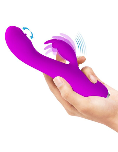 PRETTY LOVE RACHEL VIBRADOR RECARGABLE CON ONDAS ESTIMULADORAS MORADO