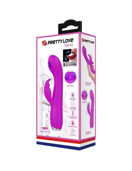 PRETTY LOVE RACHEL VIBRADOR RECARGABLE CON ONDAS ESTIMULADORAS MORADO PRETTY LOVE RACHEL VIBRADOR RECARGABLE CON ONDAS ESTIMULADORAS MORADO