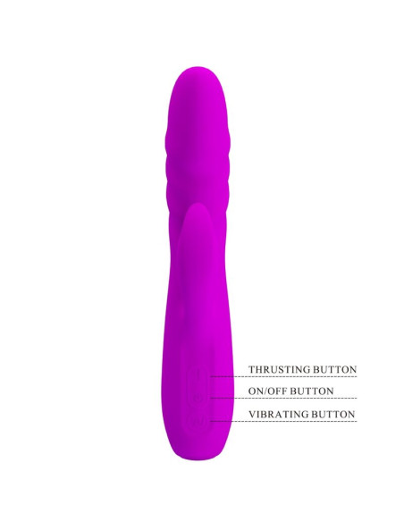 PRETTY LOVE MELANIE VIBRADOR CONEJO RECARGABLE MORADO