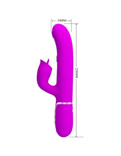 PRETTY LOVE VIBRADOR RABBIT CON LICKING FUCSIA 2
