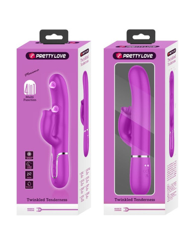 PRETTY LOVE VIBRADOR RABBIT CON LICKING FUCSIA