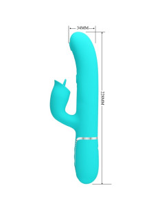 PRETTY LOVE VIBRADOR RABBIT CON LICKING VERDE AGUA 2
