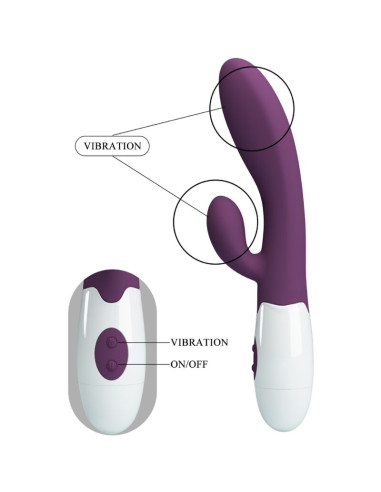 PRETTY LOVE ALVIS VIBRADOR RABBIT PUNTO G MORADO