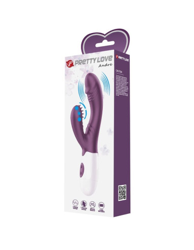 PRETTY LOVE ANDRE VIBRADOR RABBIT ESTIMULADOR PUNTO G MORADO
