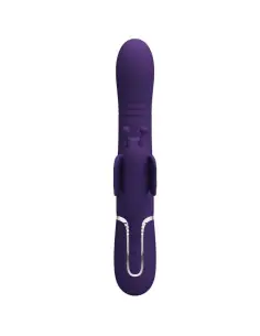 PRETTY LOVE VIBRADOR RABBIT MULTIFUNCION 4 EN 1 MARIPOSA MORADO 2