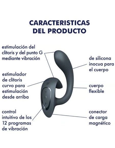 SATISFYER G FOR GODDESS 1 VIBRADOR RABBIT GRIS OSCURO