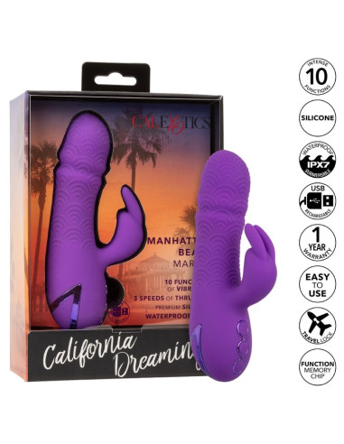 CALEXOTICS MANHATTAN BEACH MARVEL VIBRADOR RABBIT MORADO BY CALIFORNIA DREAMING