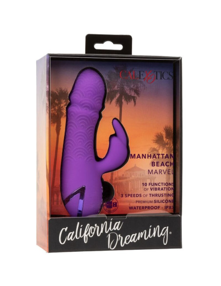 CALEXOTICS MANHATTAN BEACH MARVEL VIBRADOR RABBIT MORADO BY CALIFORNIA DREAMING CALEXOTICS MANHATTAN BEACH MARVEL VIBRADOR RABBIT MORADO BY CALIFORNIA DREAMING