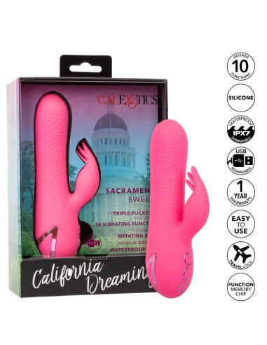CALEXOTICS SACRAMENTO SWEETIE VIBRADOR RABBIT ROSA BY CALIFORNIA DREAMING