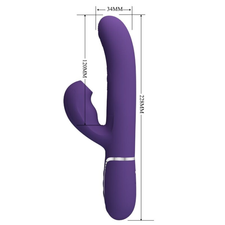 PRETTY LOVE PERLITA VIBRADOR PUNTO G 3 EN 1 MULTIFUNCION MORADO