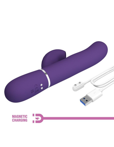 PRETTY LOVE PERLITA VIBRADOR PUNTO G 3 EN 1 MULTIFUNCION MORADO