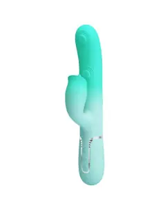 PRETTY LOVE GIGI VIBRADOR RABBIT MULTIFUNCION VERDE AGUA 2