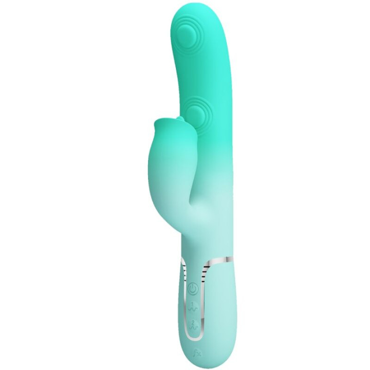 PRETTY LOVE GIGI VIBRADOR RABBIT MULTIFUNCION VERDE AGUA