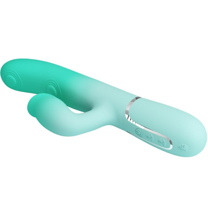 PRETTY LOVE GIGI VIBRADOR RABBIT MULTIFUNCION VERDE AGUA