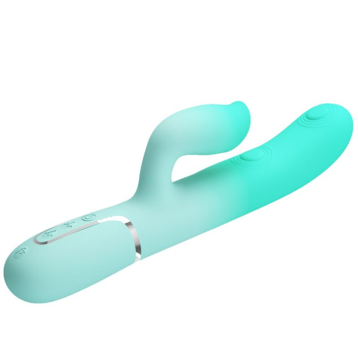 PRETTY LOVE GIGI VIBRADOR RABBIT MULTIFUNCION VERDE AGUA