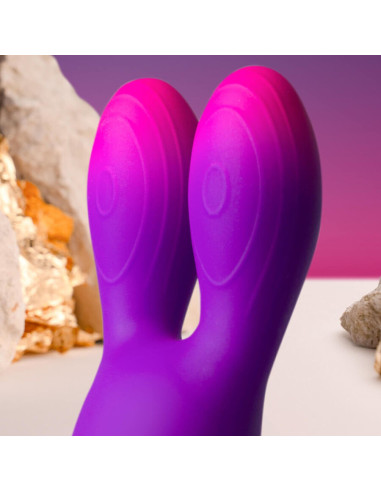 ROCKS OFF GLO GIRL BUNNY VIBRADOR FLEXIBLE MORADO