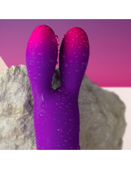 ROCKS OFF GLO GIRL BUNNY VIBRADOR FLEXIBLE MORADO