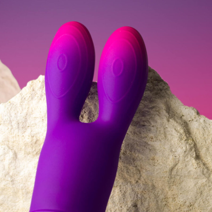 ROCKS OFF GLO GIRL BUNNY VIBRADOR FLEXIBLE MORADO